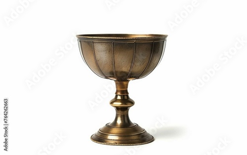 Symbolic Chalice Last Supper Depiction Isolated on White Background.