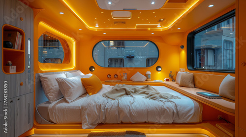 Bed Beside Window in Bedroom