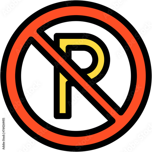 Free Download No Parking, Not Allowed, Signaling, Prohibition, Prohibited, Symbol Icon - GFXLoad