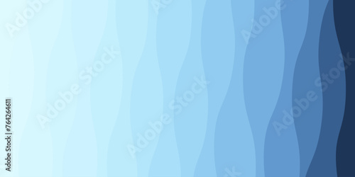 Blue abstract background with glowing wave lines. Elegant wavy layer of overlap. Modern textured design. Sleek and clean light blue banner template. Vector illustration