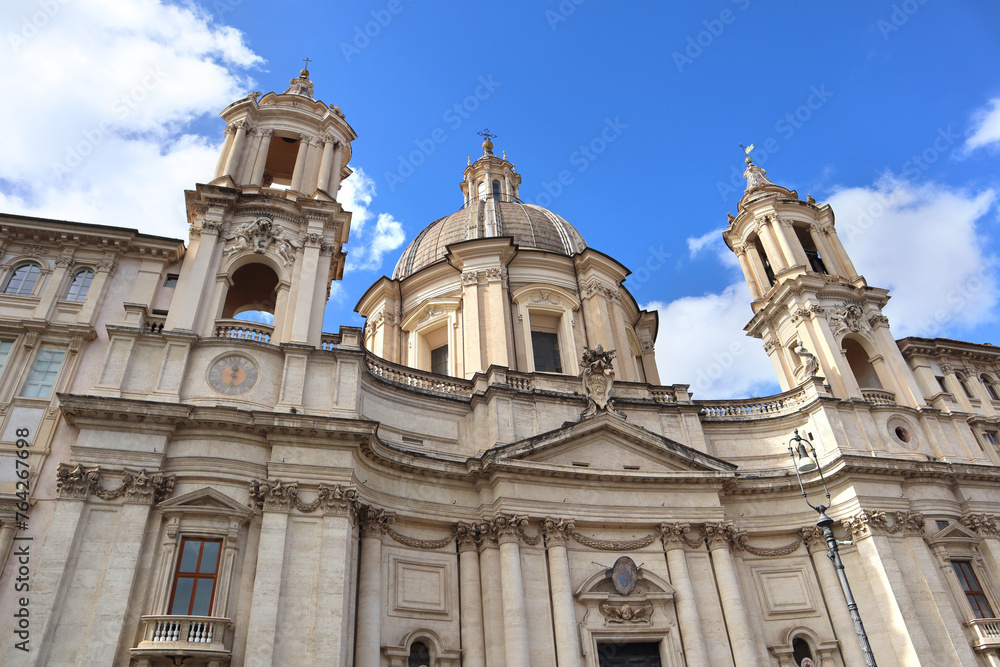 Church Sant'Agnese in Agone at Piazza Navona in Rome, Italy