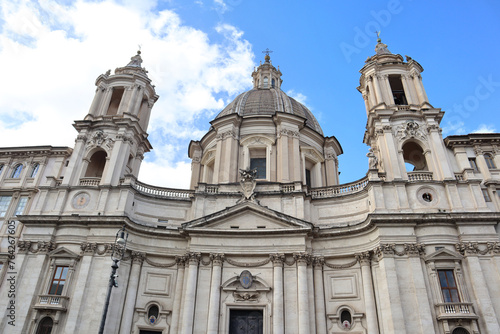 Church Sant'Agnese in Agone at Piazza Navona in Rome, Italy  © Lindasky76