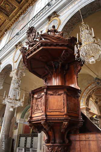 Interior of Basilica of Santa Maria in Aracoeli in Rome, Italy	
 photo