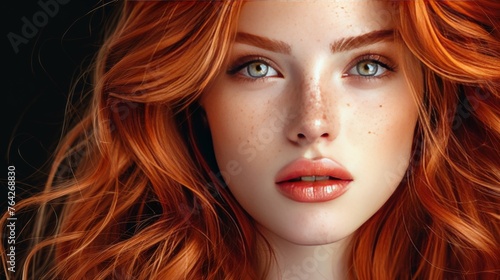Woman With Red Hair and Freckles