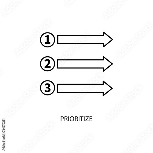 prioritize concept line icon. Simple element illustration. prioritize concept outline symbol design.