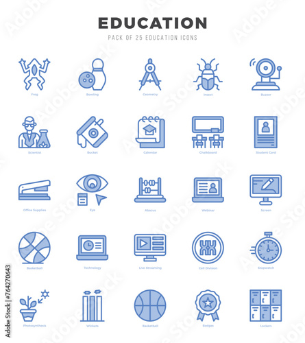 Education icon pack for your website. mobile. presentation. and logo design. photo