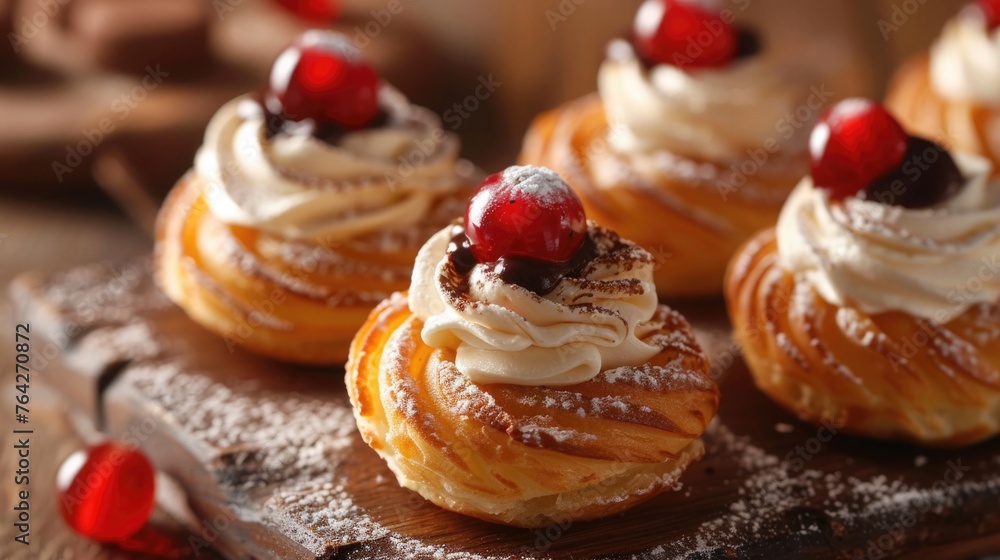 Indulge in the Italian tradition with delectable Zeppole pastries, perfect for any sweet tooth craving.