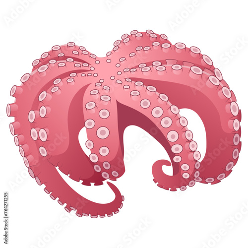 Cute octopus cartoon vector illustration