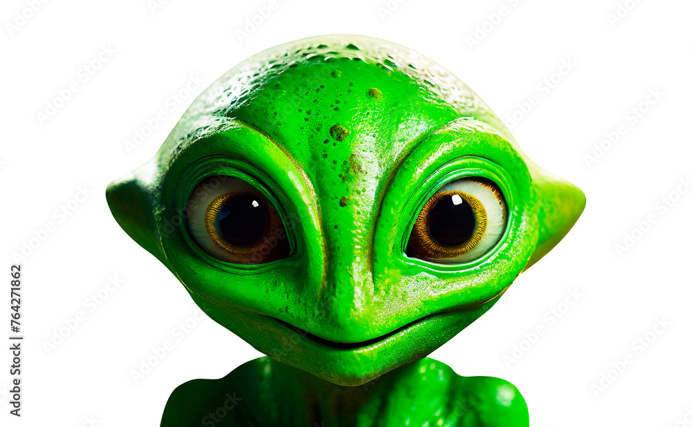 Isolated Cute Baby Green Space Martian Isolated Cute Baby Green Space Martian