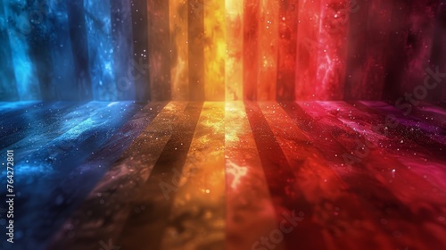 Rainbow Colored Wave Painting