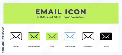 Email icons set of simple vector illustration.