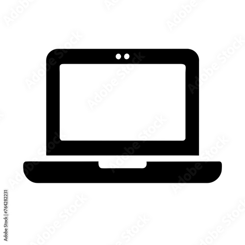 Laptop icon vector graphic element symbol illustration on a Transparent Background