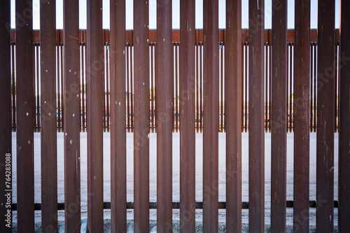 The US border wall between Yuma Arizona and Los Algodones Mexico.