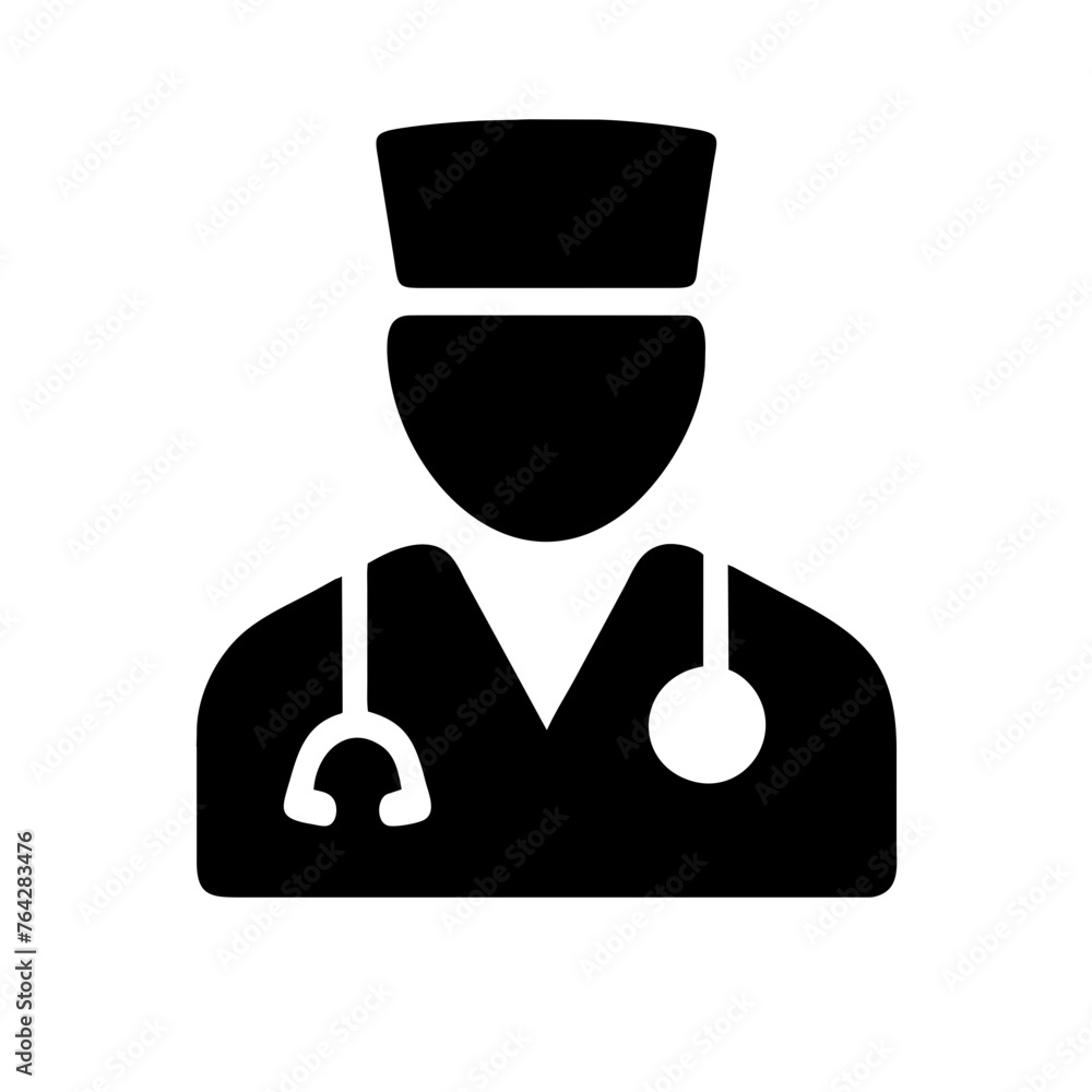 Doctor with stethoscope icon vector graphic element symbol illustration on a Transparent Background Doctor with stethoscope icon vector graphic element symbol illustration on a Transparent Background
