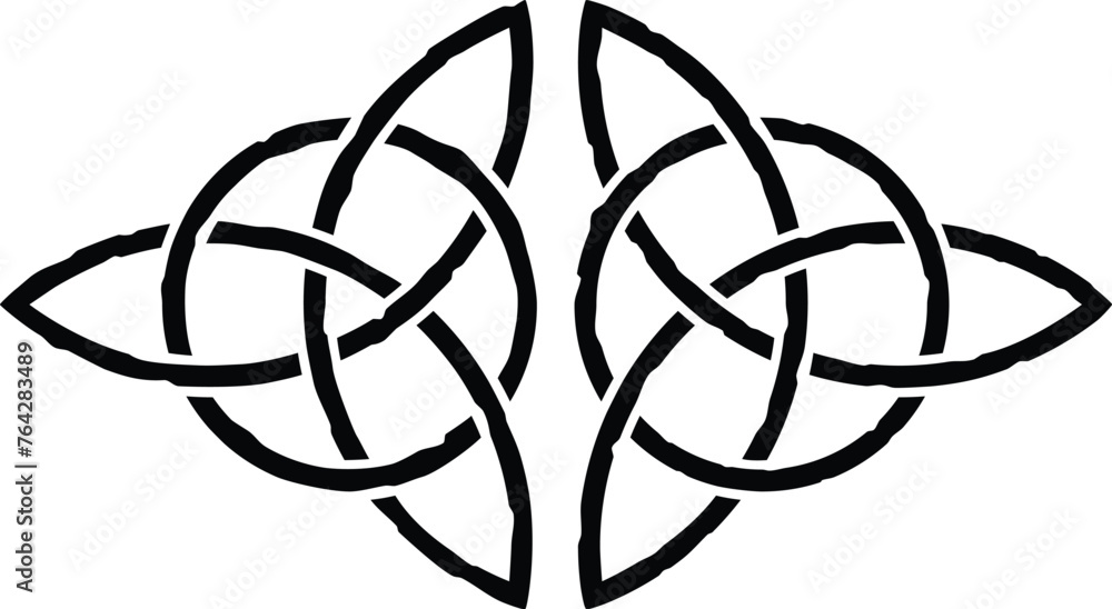 Double Celtic Triquetra Symbol - obrazy, fototapety, plakaty 