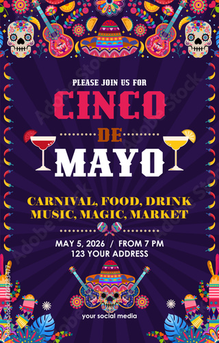 Elegant cinco de mayo posters