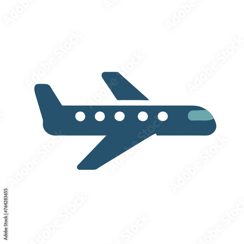 Airplane vector icon on a Transparent Background