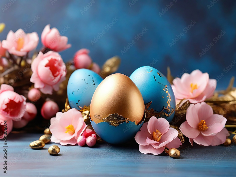 easter eggs and flowers easter eggs and flowers