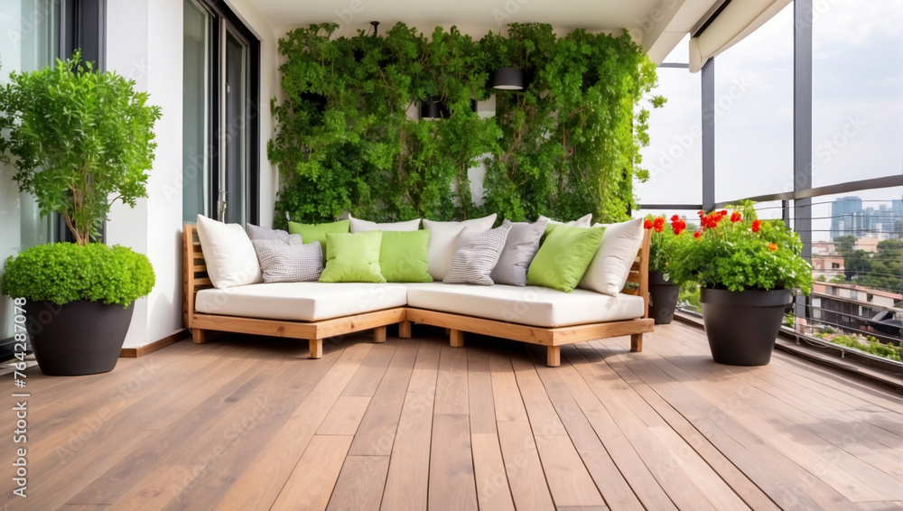 Beautiful of modern terrace with wood deck flooring Beautiful of modern terrace with wood deck flooring