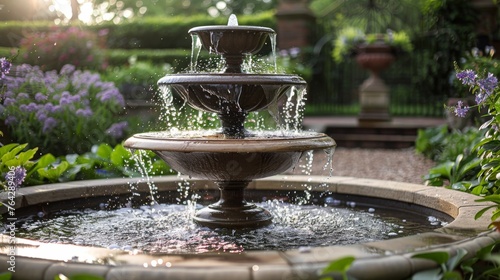 Water Fountain Amidst Garden