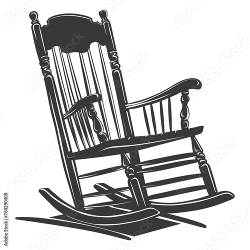Silhouette rocking Chair black color only