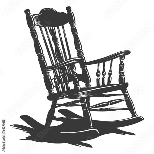 Silhouette rocking Chair black color only © NikahGeh