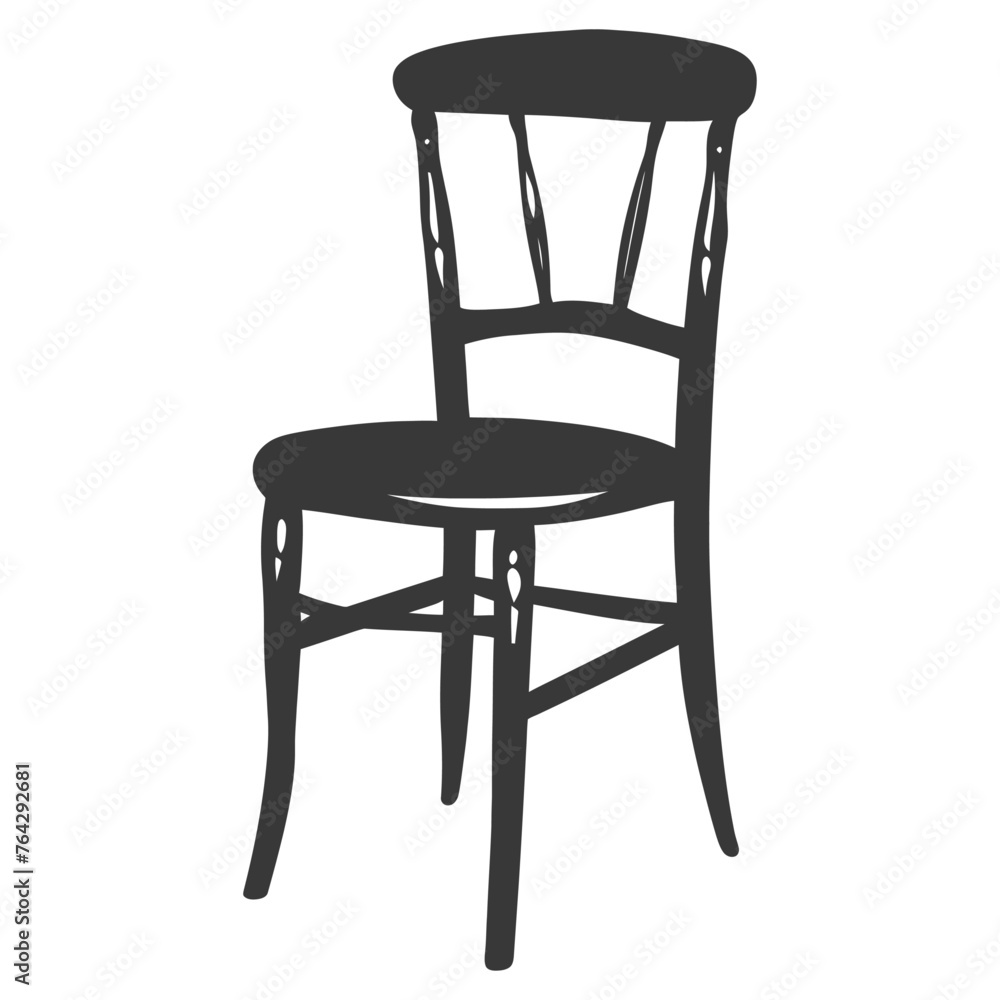 Silhouette Wooden Chair black color only Silhouette Wooden Chair black color only