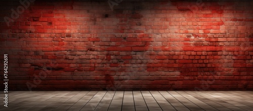 Capture focuses on a brick wall with a dramatic spotlight shining directly on it  creating a striking visual impact.