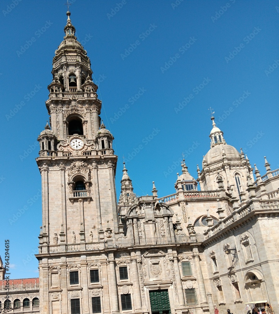 Torre del reloj de la Catedral de Santiago de Compostela, Galicia