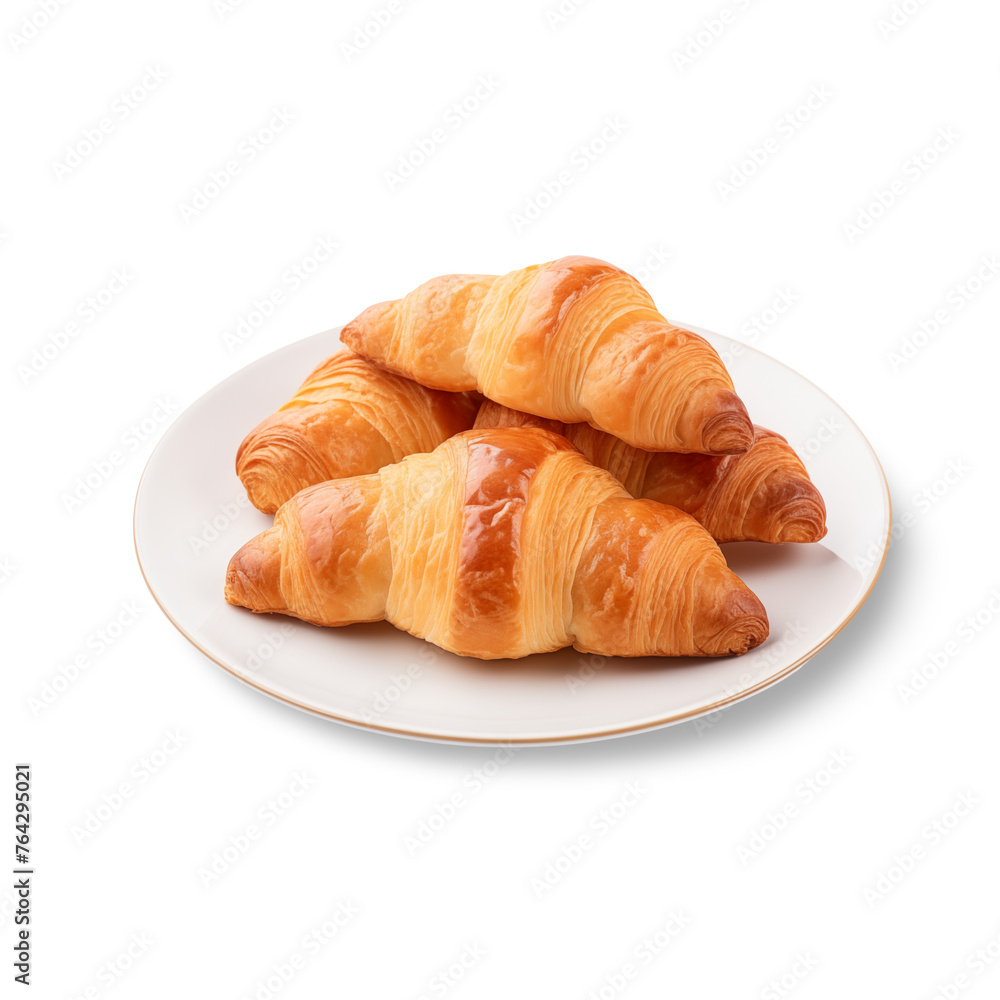 croissant on white plate croissant on white plate