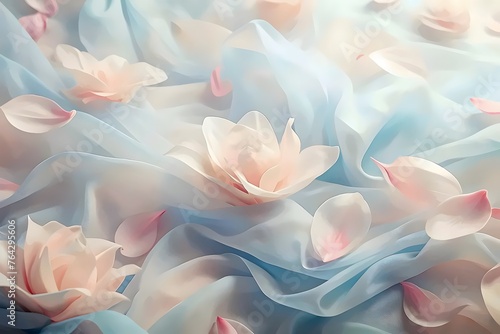Ethereal Floral Artwork with Pastel Tones