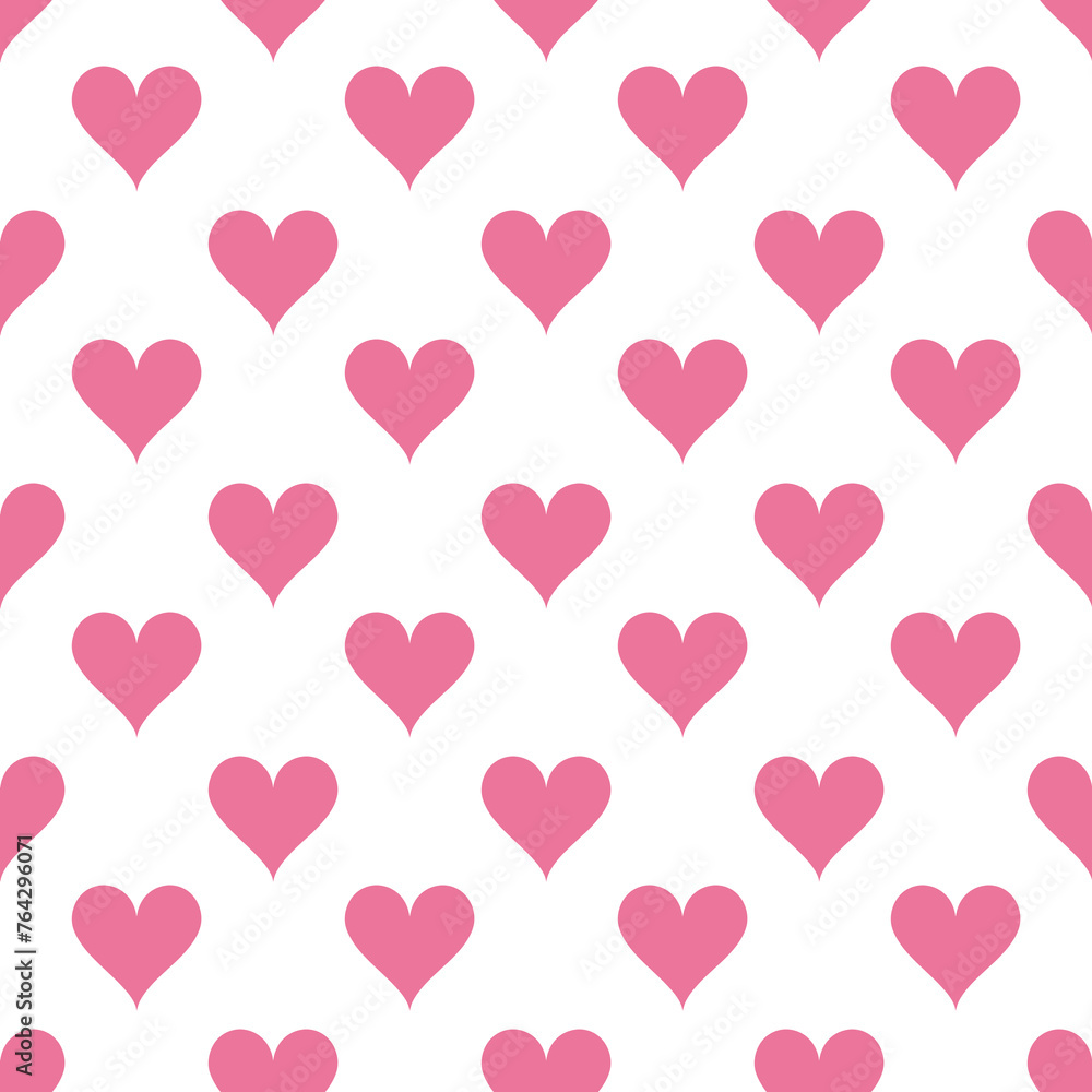 Heart seamless pattern. Simple repeating texture with  hearts. 