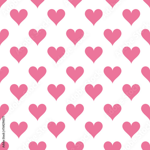 Heart seamless pattern. Simple repeating texture with hearts. 
