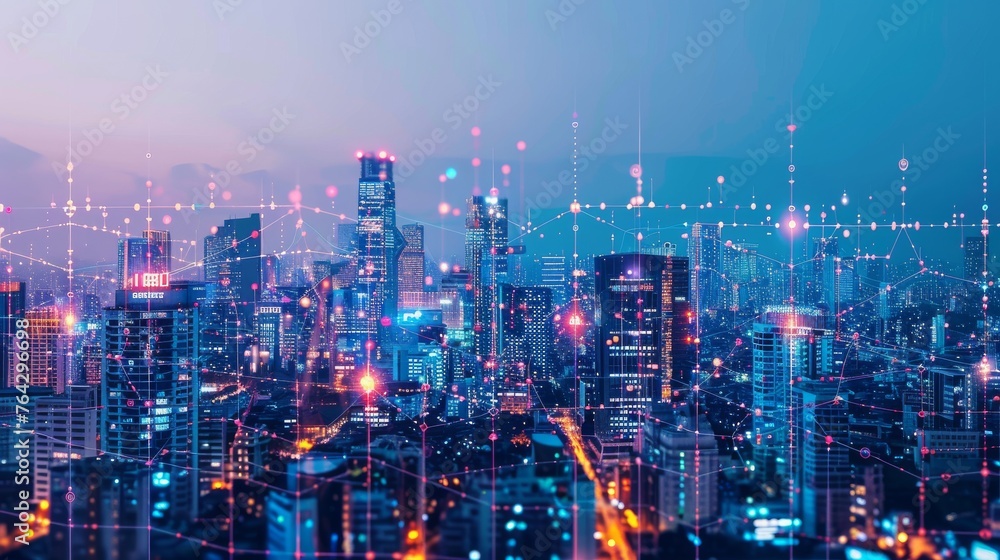 a-smart-city-visualization-with-interconnected-buildings-and-technology