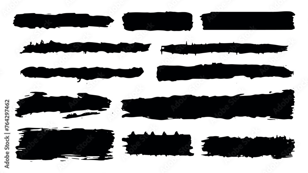 Grunge vector brush. Abstract black spots on a white background. Templates for the destruction of text and print. Isolated lines, Set of paint brush stroke. Artistic ink splatter and design element Grunge vector brush. Abstract black spots on a white background. Templates for the destruction of text and print. Isolated lines, Set of paint brush stroke. Artistic ink splatter and design element