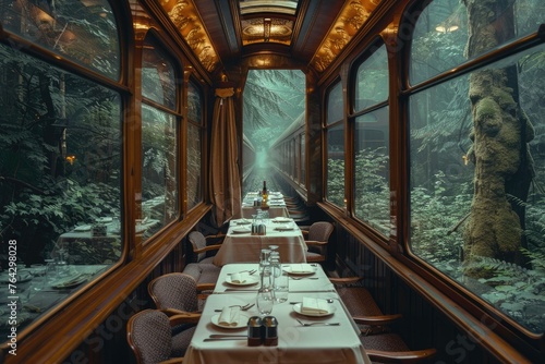 A whimsical train journey through the enchanted forest.