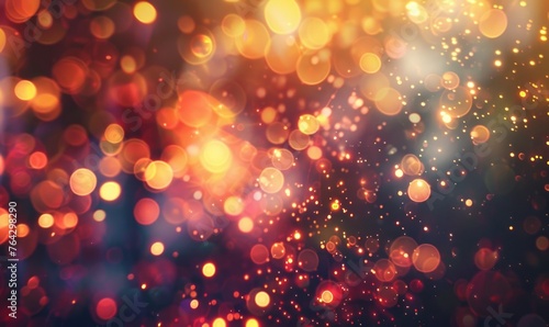 Glittering bokeh lights creating a magical atmosphere, abstract background