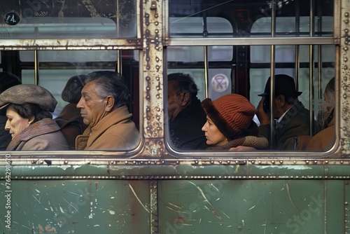 Silent bus journey with sad people. © Sebastian Studio