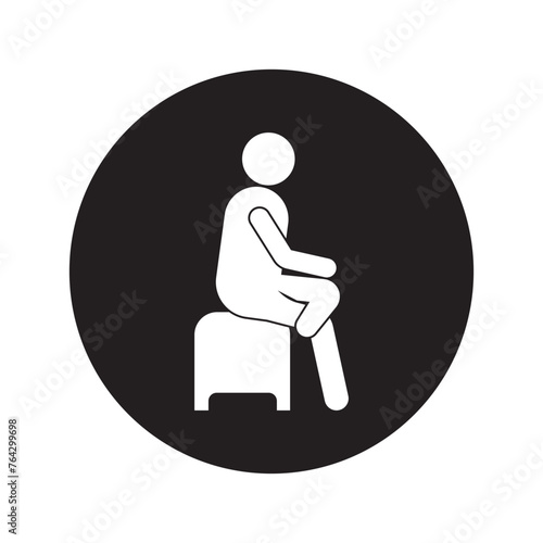 symbol of a person sitting relaxed