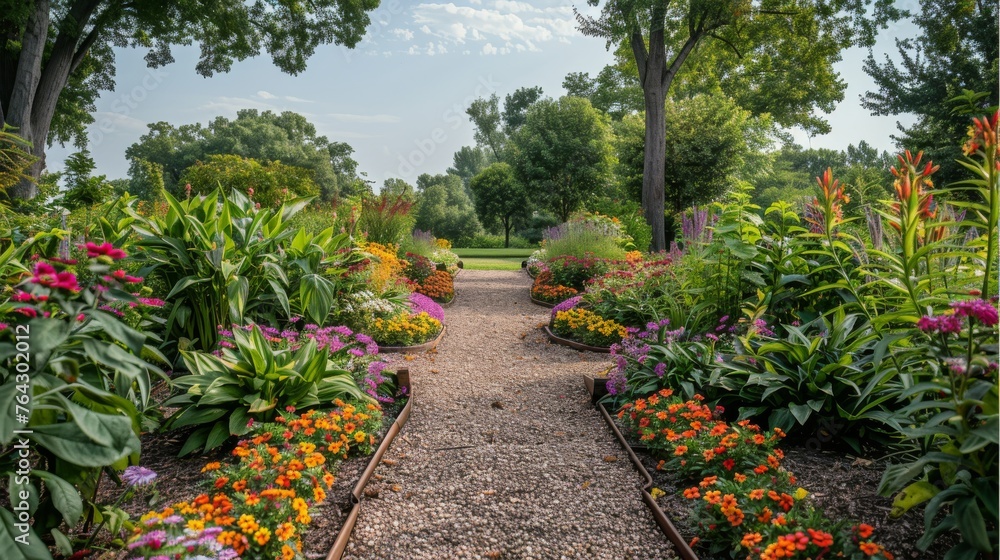 Vibrant Garden Bursting With Colorful Flowers Vibrant Garden Bursting With Colorful Flowers