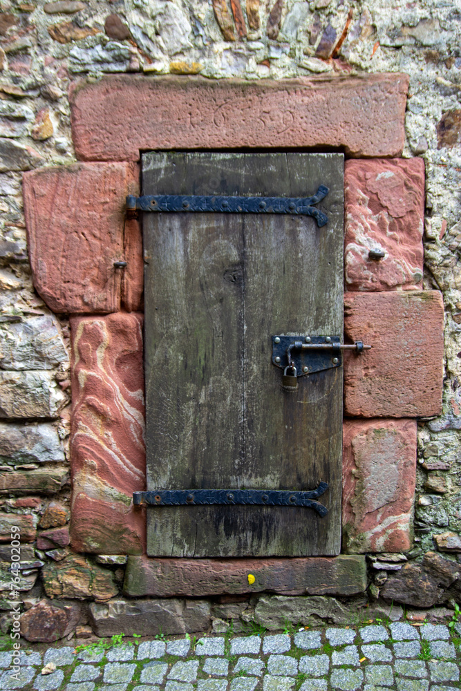 old door and lock
