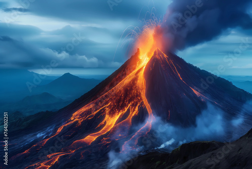 A Volcano Erupts © Vincent