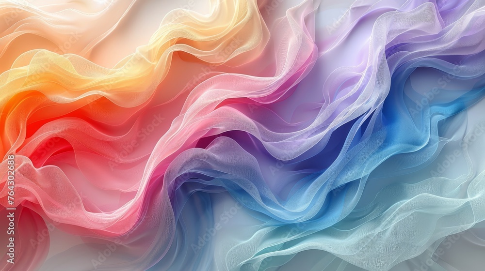 Fototapeta premium Colorful Background With Wavy Lines