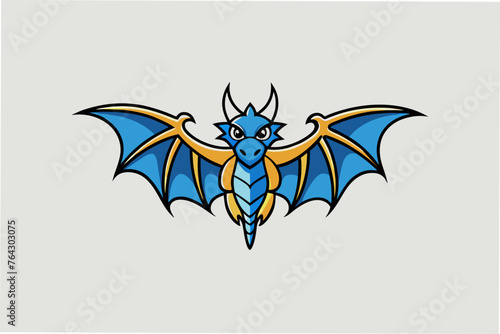 stylized dragon vector illustration