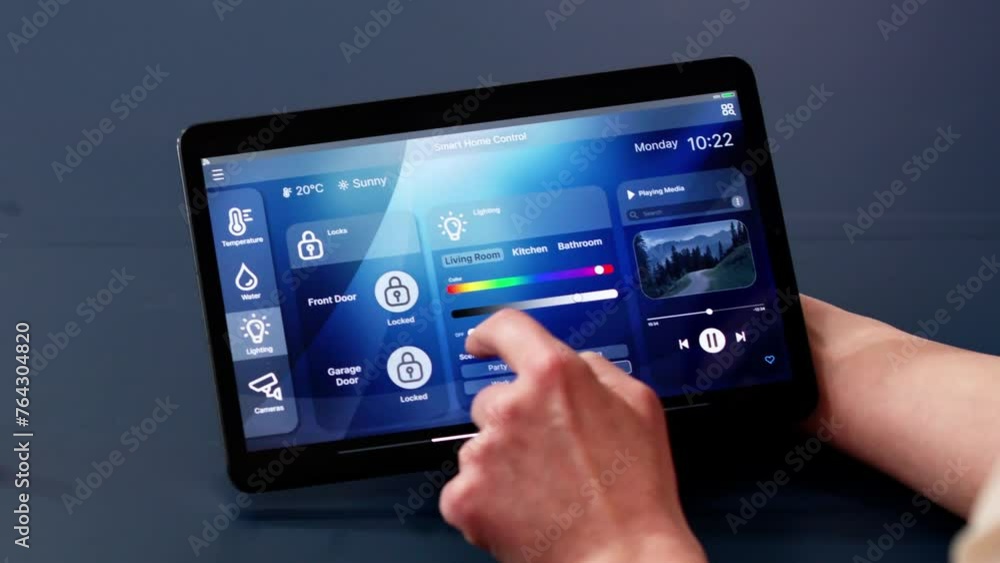 Smart Light At Home. Remote Technology App Smart Light At Home. Remote Technology App