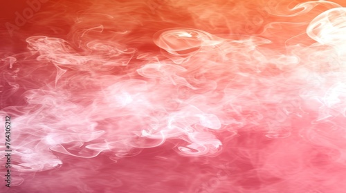 a red and pink background with smoke coming out of the top of the top of the top of the smoke.