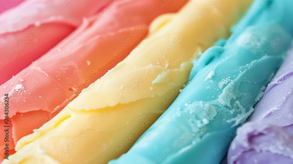 A close-up of pastel-colored playdough AI generated illustration A close-up of pastel-colored playdough AI generated illustration