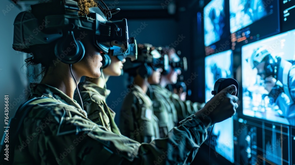 A cutting-edge ARVR development studio creating immersive experiences for training and education AI generated illustration A cutting-edge ARVR development studio creating immersive experiences for training and education AI generated illustration