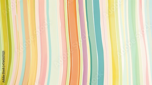 A fun and funky wallpaper with pastel rainbow stripes that add a pop of color AI generated illustration