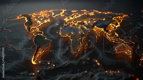 The world map shows China glowing.